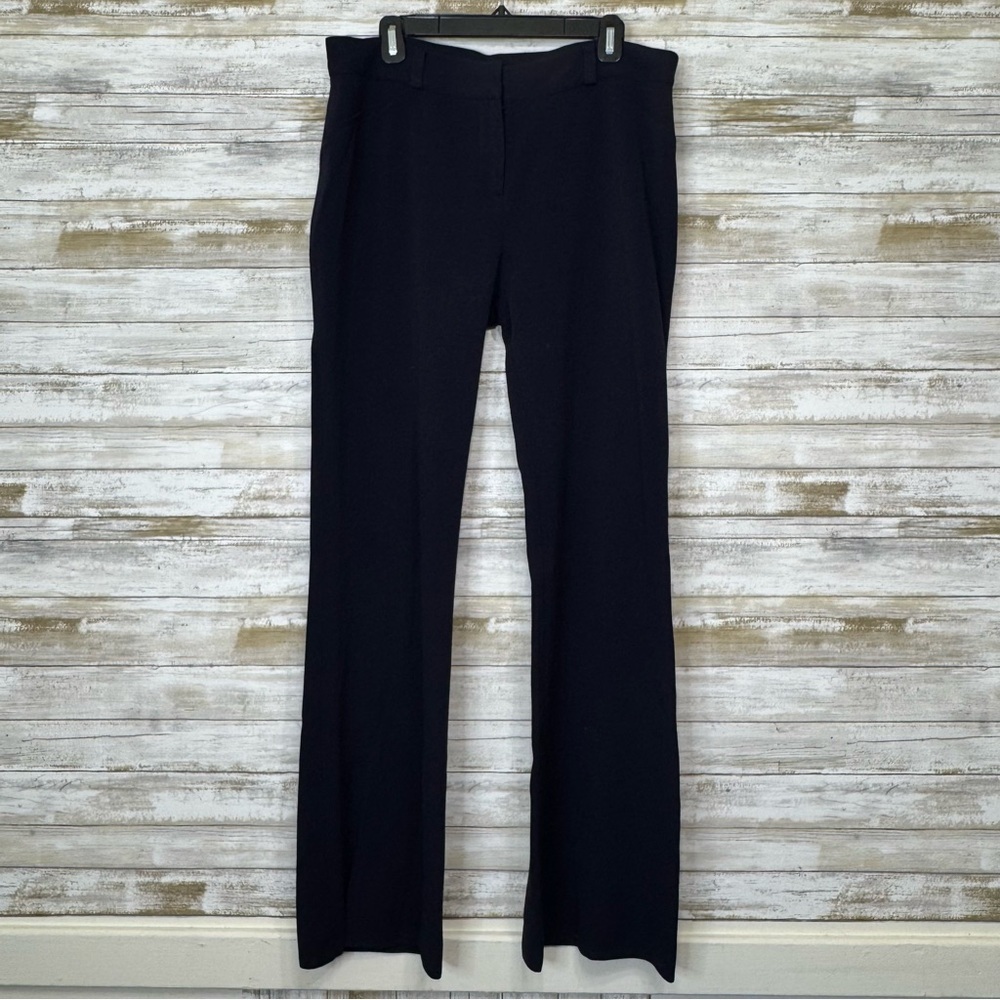 Misook Navy Blue Wide Leg Full Length Acrylic Knit Pants Women’s size 12